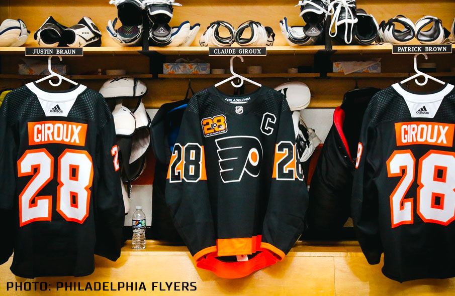 Flyers Wear Patch to Honour Claude Giroux's 1000th Game