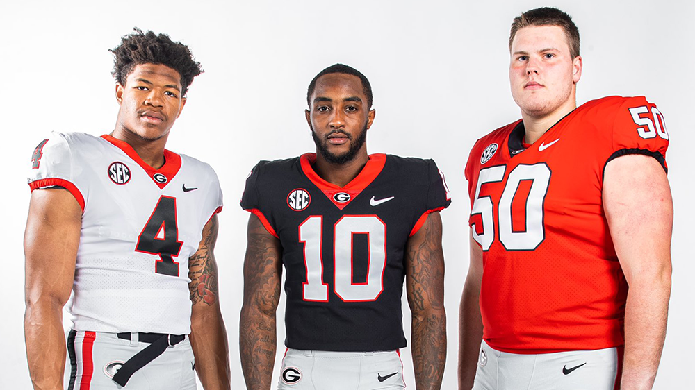 Georgia Bulldogs Return To Block Number Font On Football Uniforms