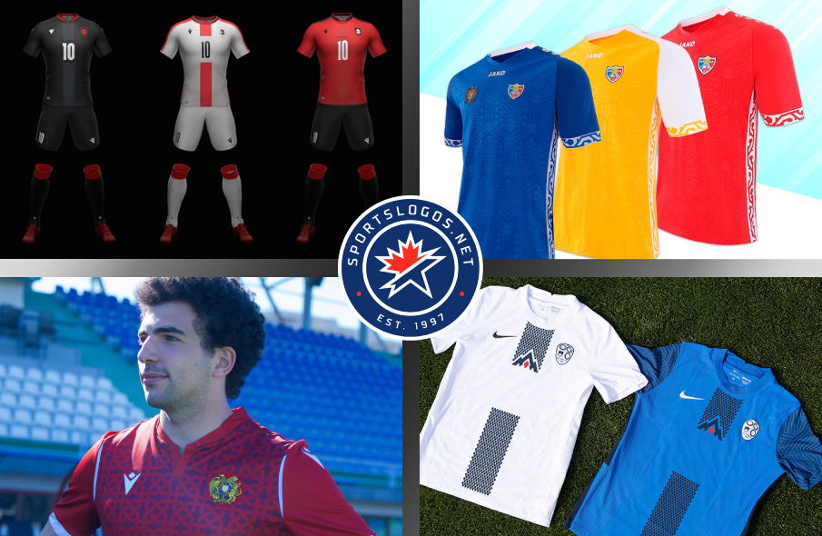 New National Team Kits Unveiled for Georgia, Moldova, Armenia, Slovenia