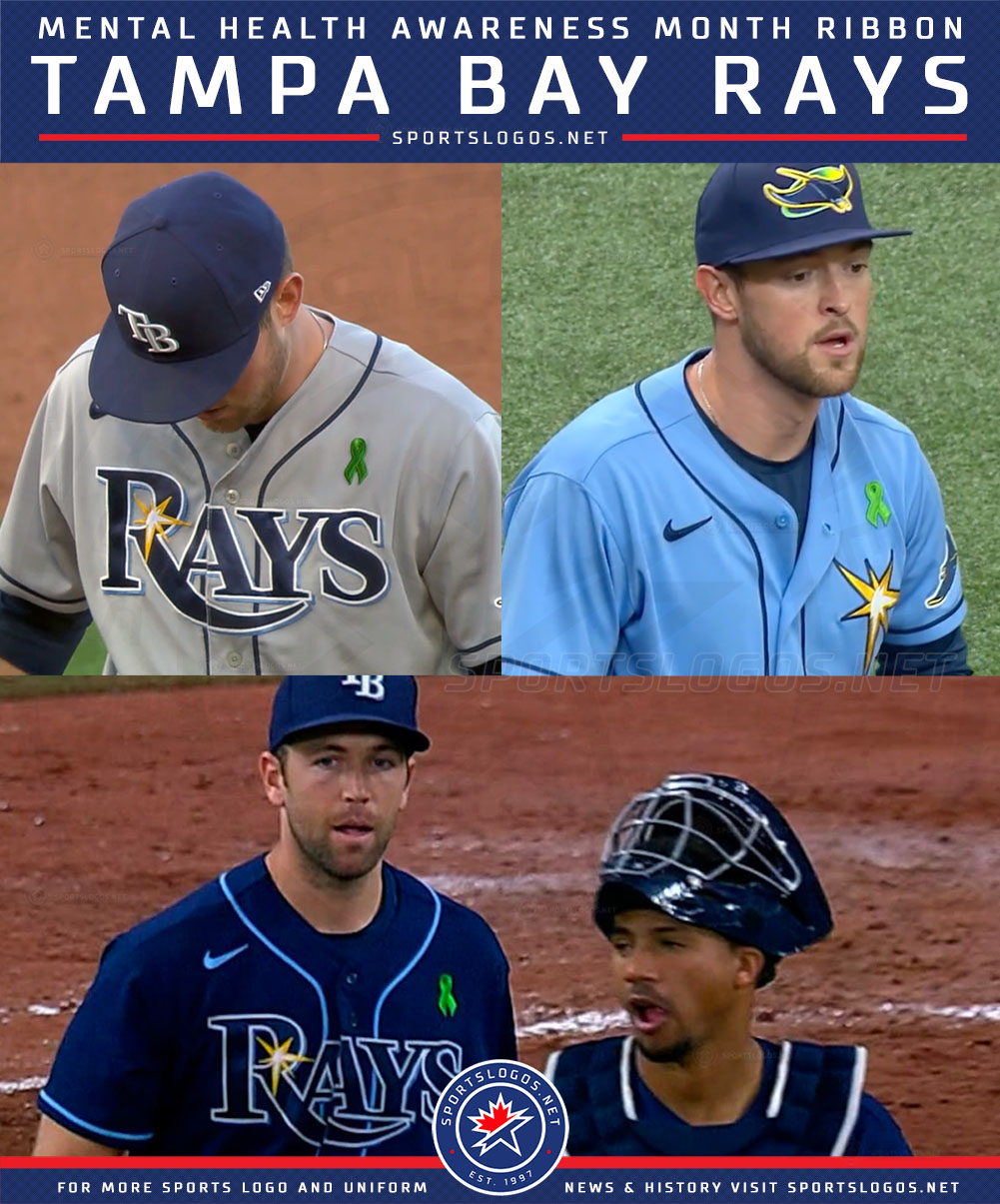 Tampa Bay Rays, Opponents Wearing Green Ribbon on Jerseys in May