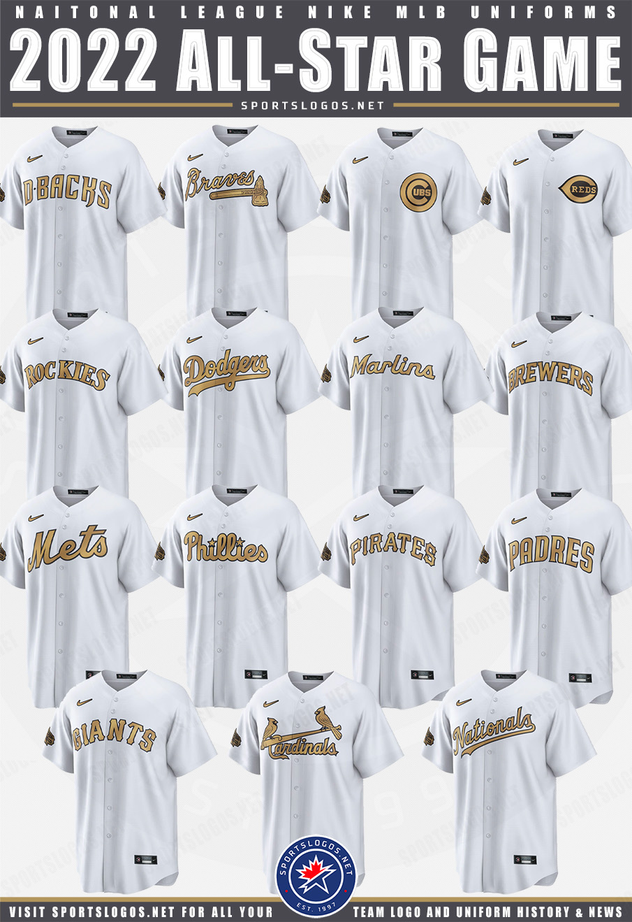 MLB Unveils Gold and Grey 2022 AllStar Game Uniforms