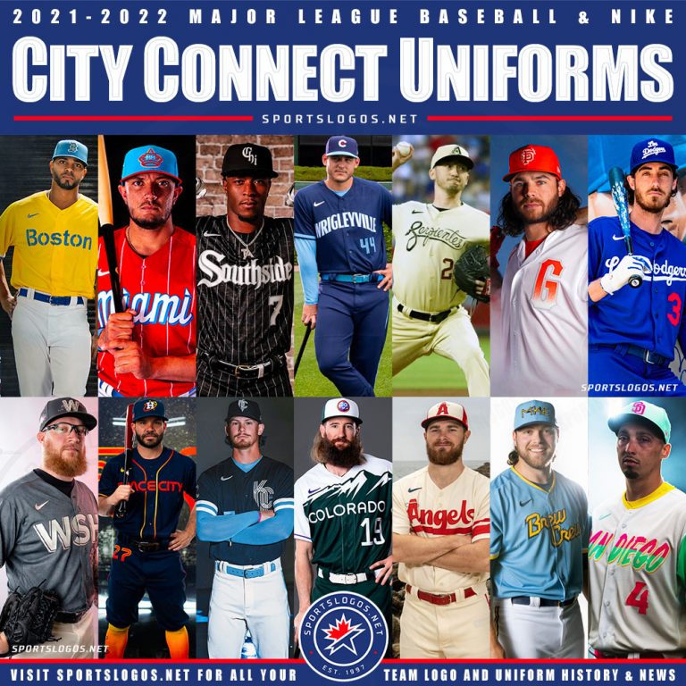 City Connect Uniforms All Teams Baseball Mlb Nike Red Sox Marlins Padres Brewers Rockies Angels Astros Cubs Southside Wrigleyville Sportslogosnet 10011001 768x768 