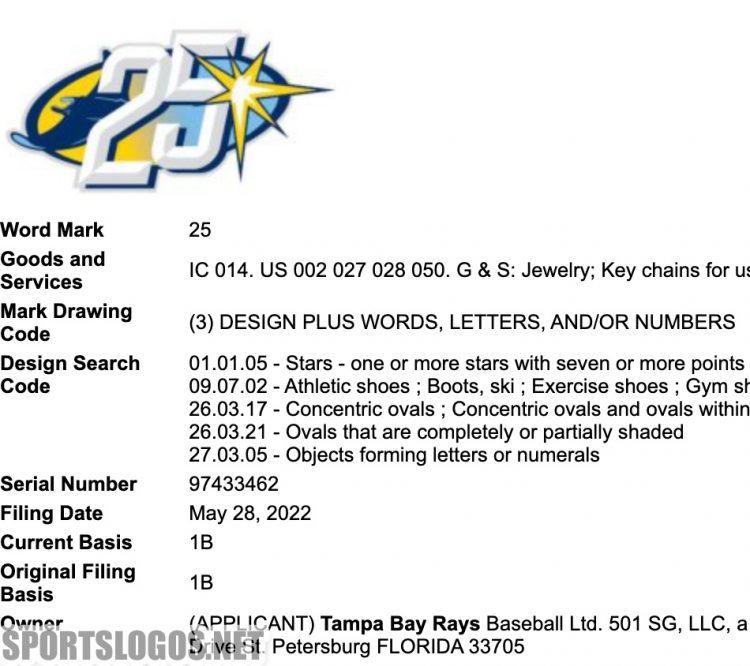 Tampa Bay Rays to Celebrate 25 Years in 2023 with Commemorative Logo