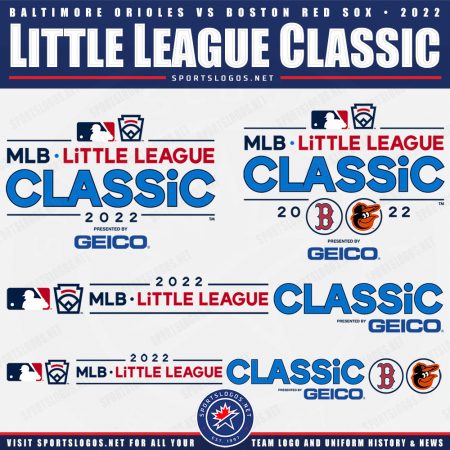 2022 MLB Little League Classic Logos and Uniforms: Orioles vs Red Sox ...