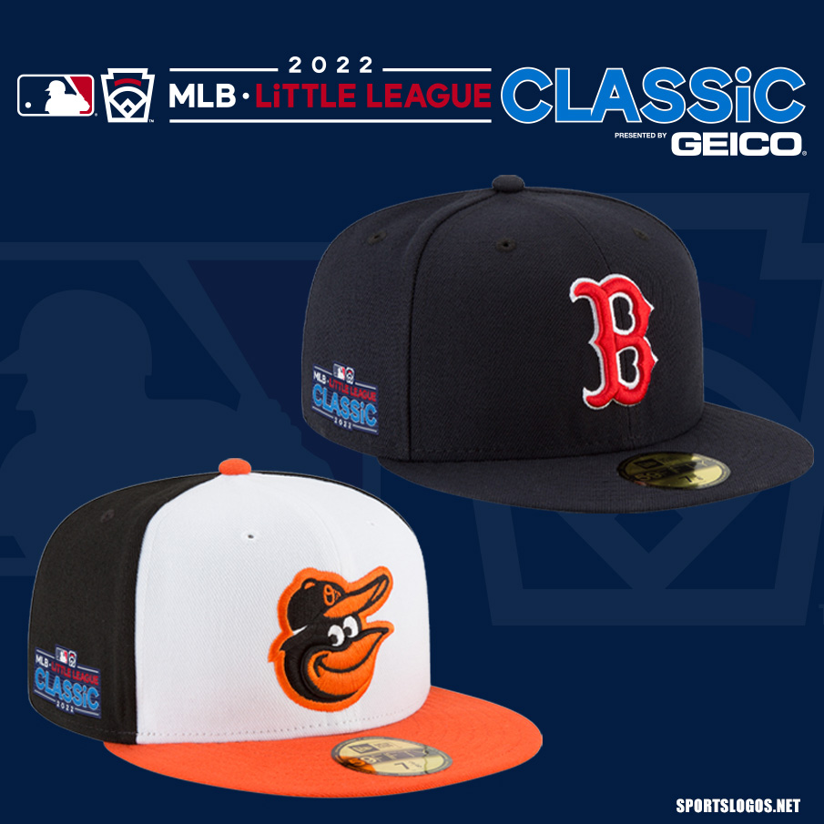 2022 MLB Little League Classic Logos and Uniforms: Orioles vs Red Sox