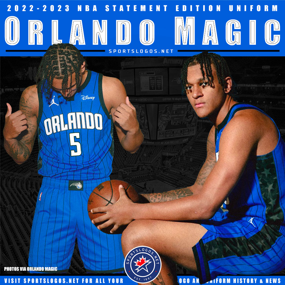 Orlando Magic New Uniform 2022 2023 Nba Statement Jordan Blue Sportslogosnet 3 