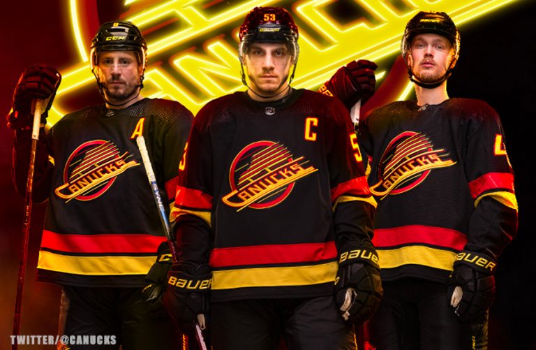 Vancouver Canucks Unveil, Immediately Wear New “Flying Skate” Retro ...