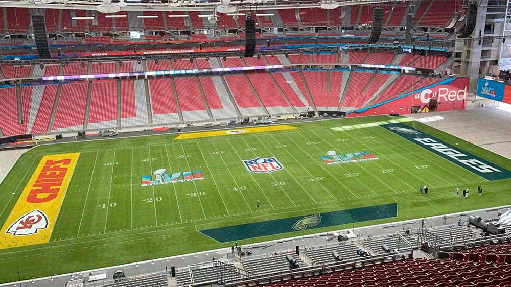 Field Design For Super Bowl LVII Between Kansas City Chiefs