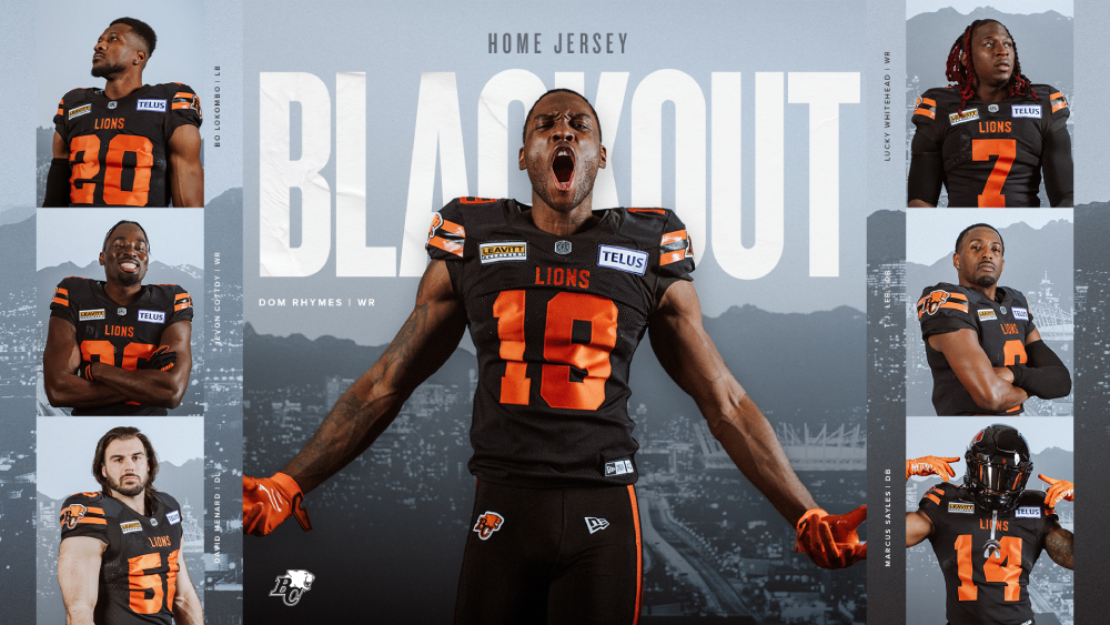 CFL’s BC Lions Launch Revamped Home and Away Uniforms