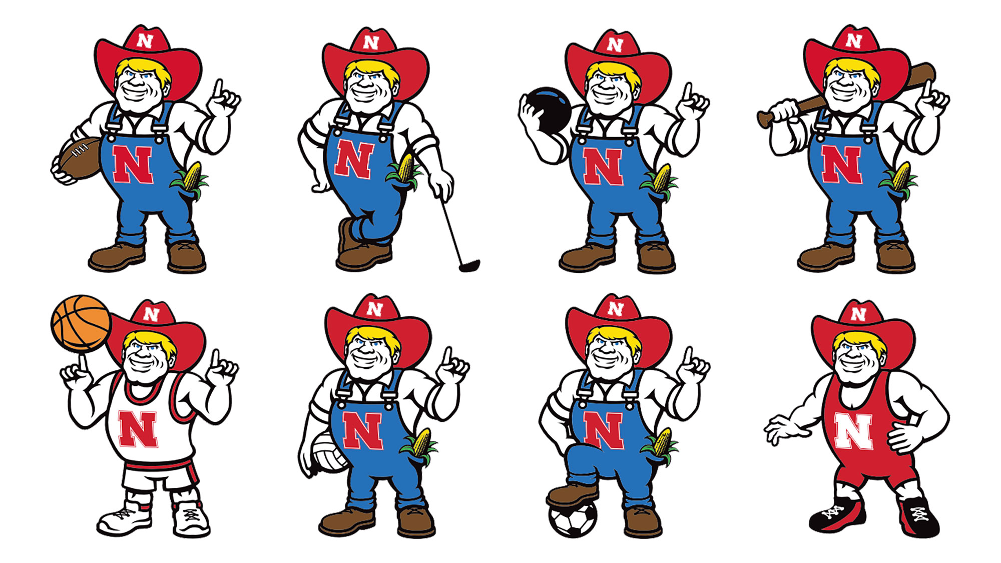 Nebraska Cornhuskers Unveil Modernized Herbie Husker Logos 