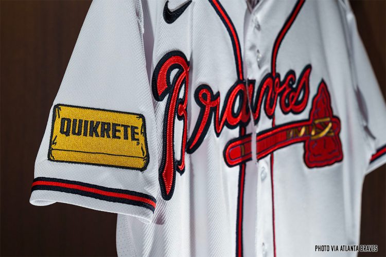Atlanta Braves Strike Deal with Quikrete for Jersey Ad SportsLogos