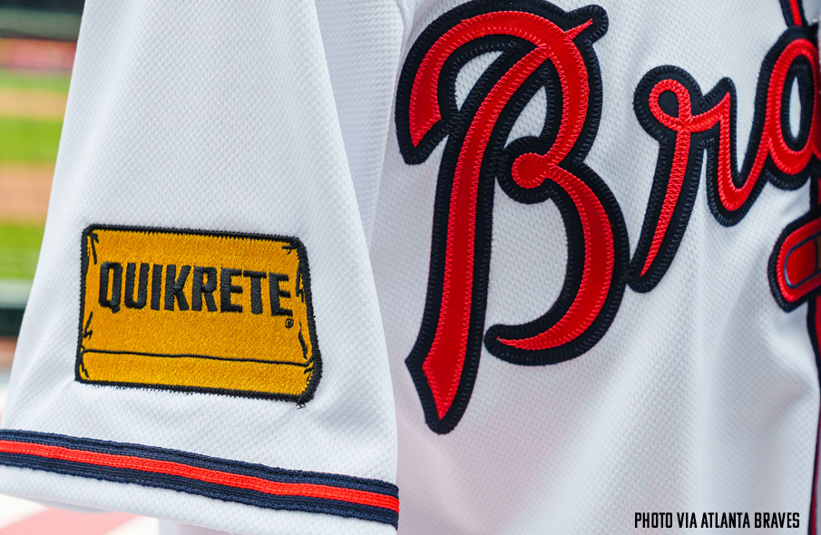 Atlanta Braves Strike Deal with Quikrete for Jersey Ad SportsLogos