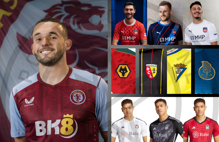 Aston Villa Rolls Out 23-24 Home Kits with New Crest, Controversial Sponsor – Plus Other European Unveilings