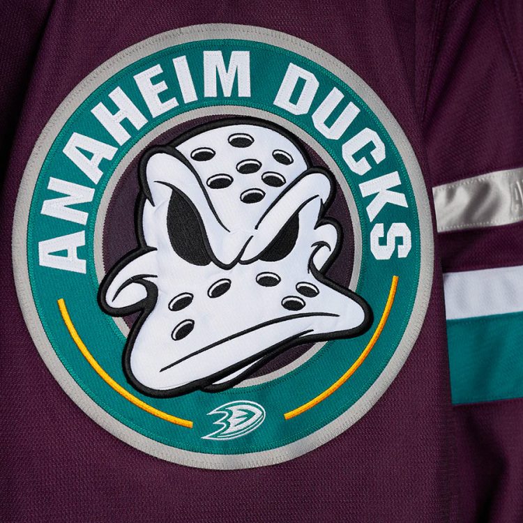 New Anaheim Ducks Jersey Crest Detail 30th Anniversary Sportslogosnet 2023 2024 750x750 