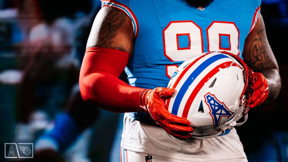 Tennessee Titans Unveil Houston Oilers Throwback Uniforms – SportsLogos ...