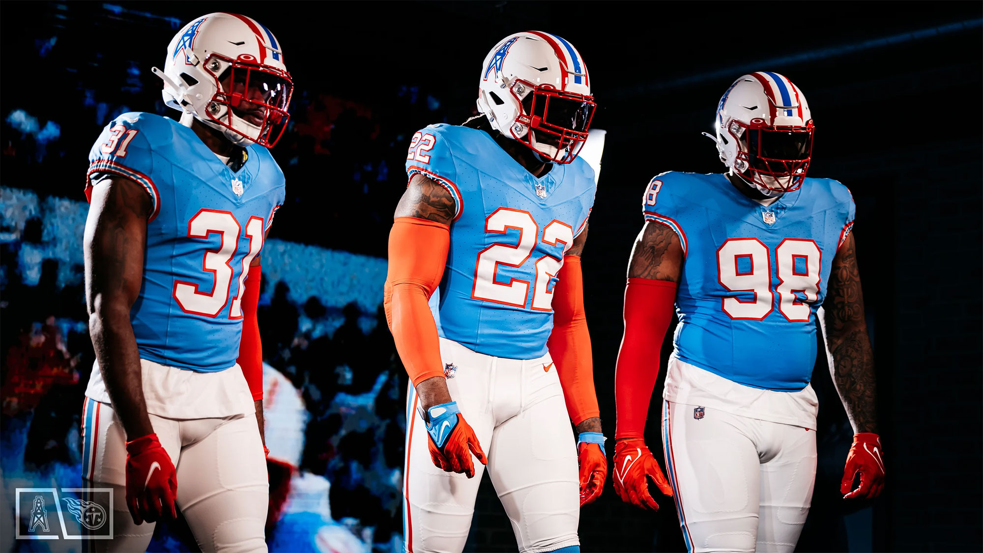 Tennessee Titans Unveil Houston Oilers Throwback Uniforms SportsLogos