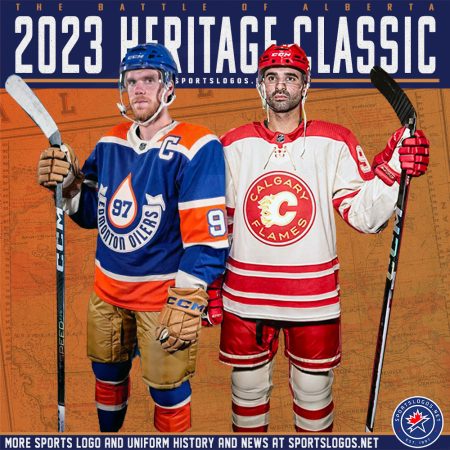 2023 Heritage Classic Uniforms for Edmonton Oilers and Calgary Flames ...