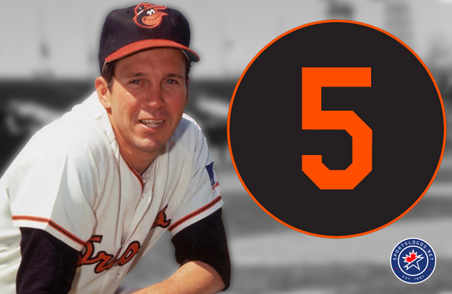 Baltimore Orioles Wearing #5 Patch for Brooks Robinson