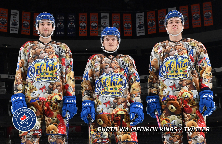 WHL's Edmonton Oil Kings Can Bear-ly Contain Excitement For Teddy Bear Toss Uniforms