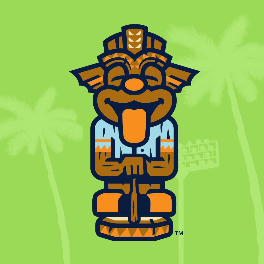 Yet another logo features a Native Hawaiian tiki totem, traditionally
