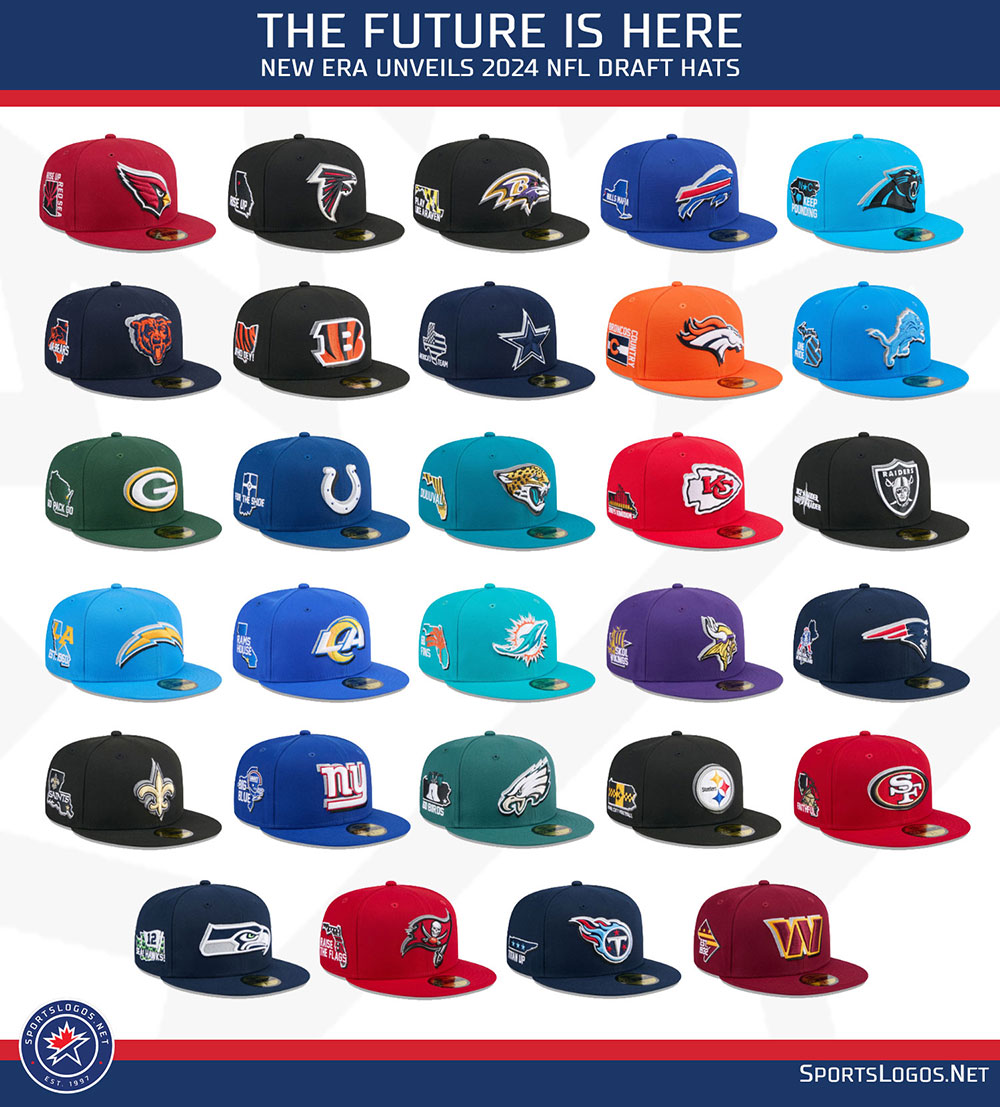 Both hats have a drop shadow-like effect on the primary logos, but the ...