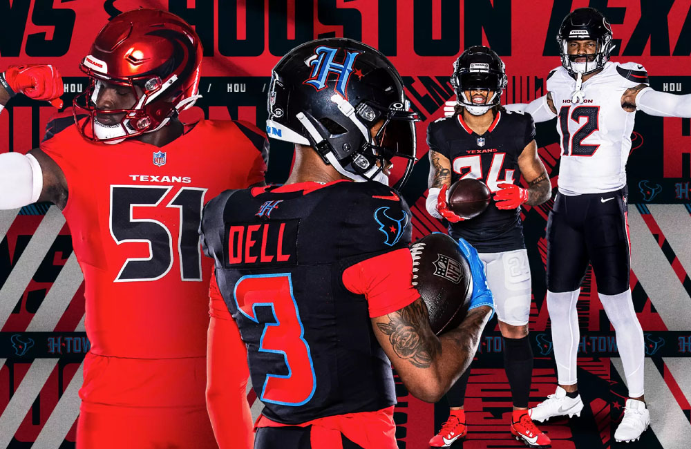 Houston Texans Unveil Four New Uniforms, Two New Helmets