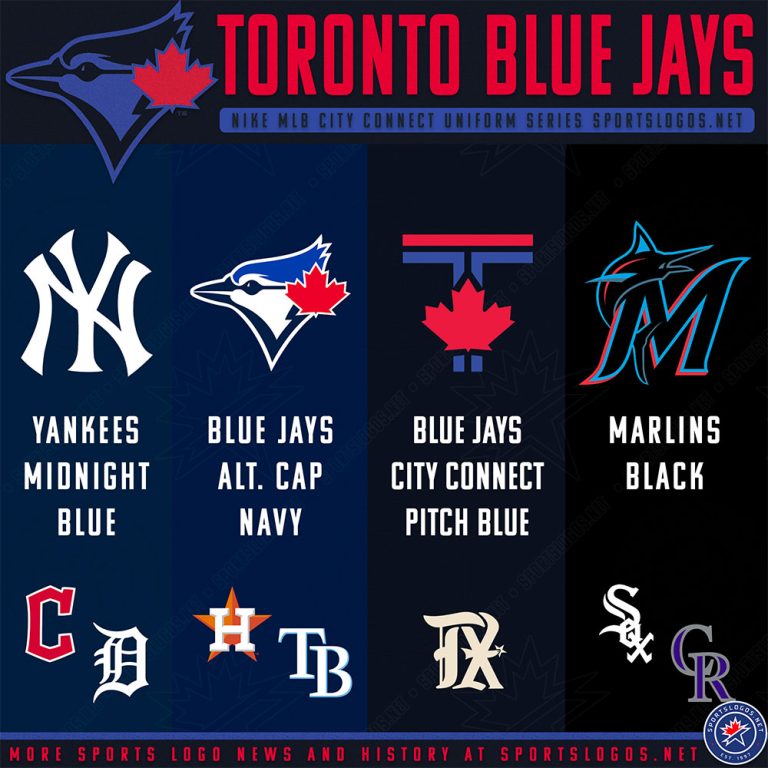 Comparing the Blue Jays’ “Pitch Blue” with black and other dark blues ...