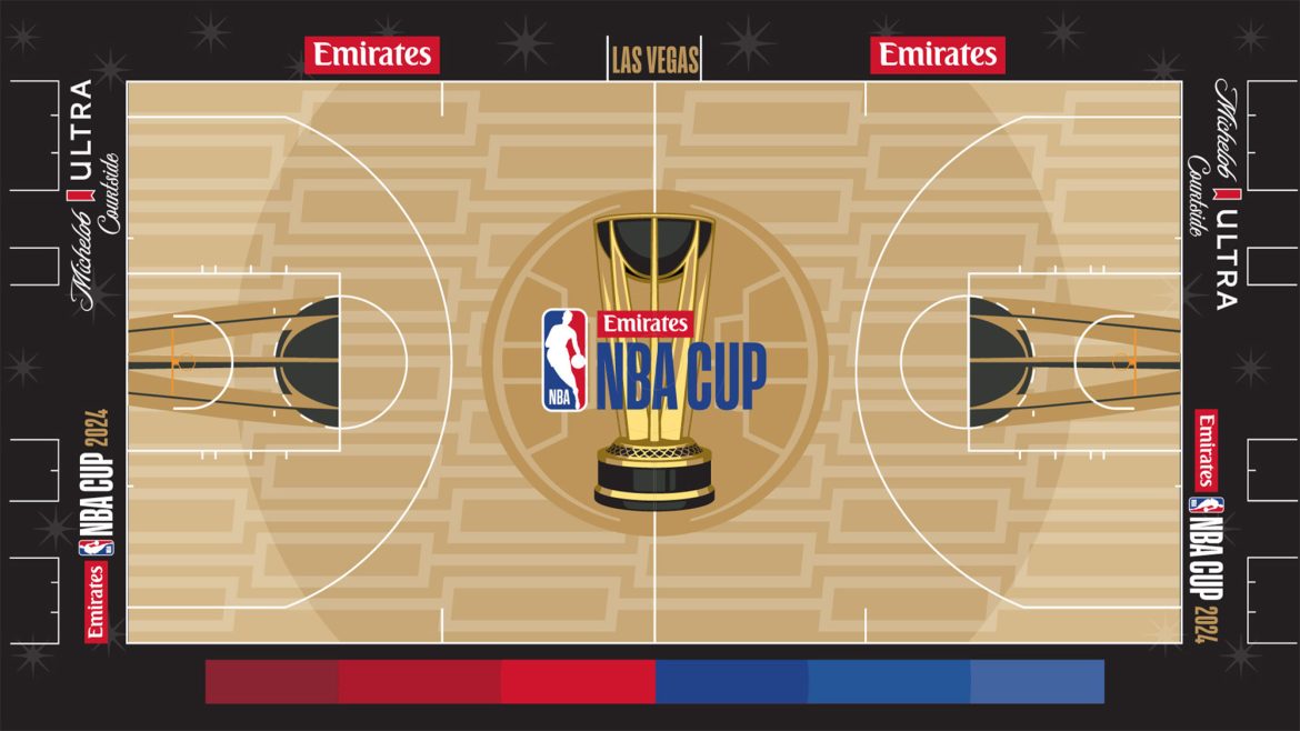 The NBA recently revealed the court design for the 2024 Emirates NBA