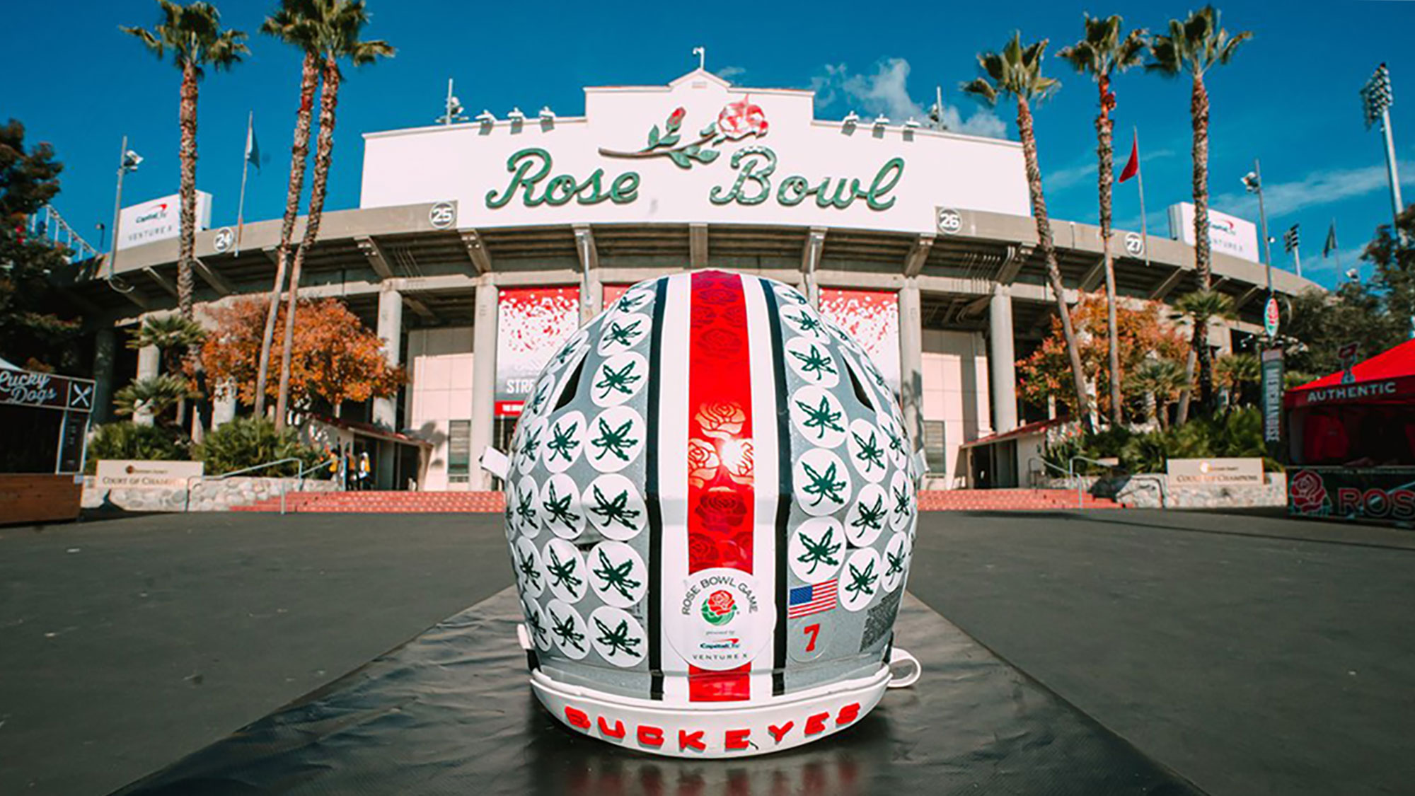 Ohio State Adds Roses To Helmet Stripe For Rose Bowl Against Oregon