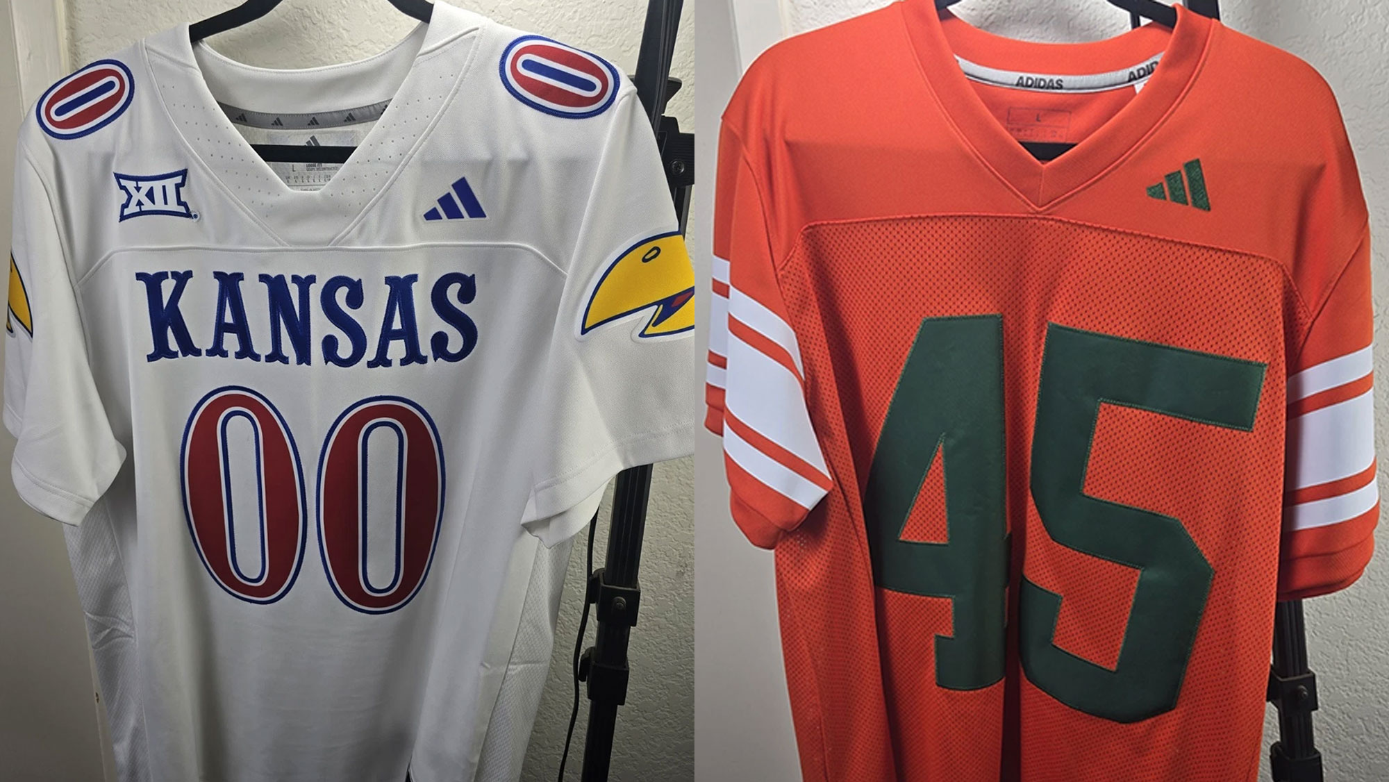 Kansas Jayhawks, Miami Hurricanes Throwback Football Jerseys Leak On eBay