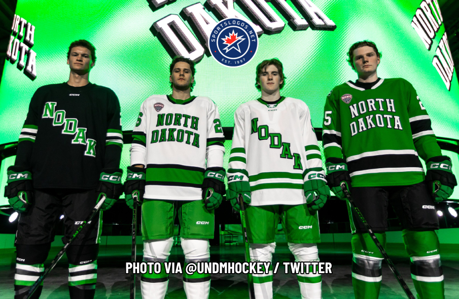 University of North Dakota Fighting Hawks Men's Hockey Unveils Quartet of New Uniforms