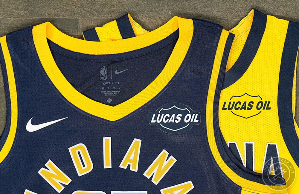 Indiana Pacers Unveil Lucas Oil Jersey Ad Patch