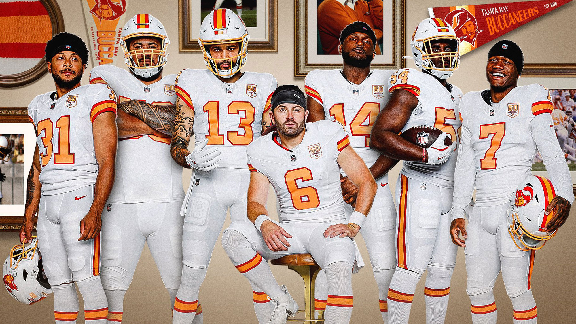 Tampa Bay Buccaneers Officially Unveil White Road Version Of Creamsicle Throwback Uniforms