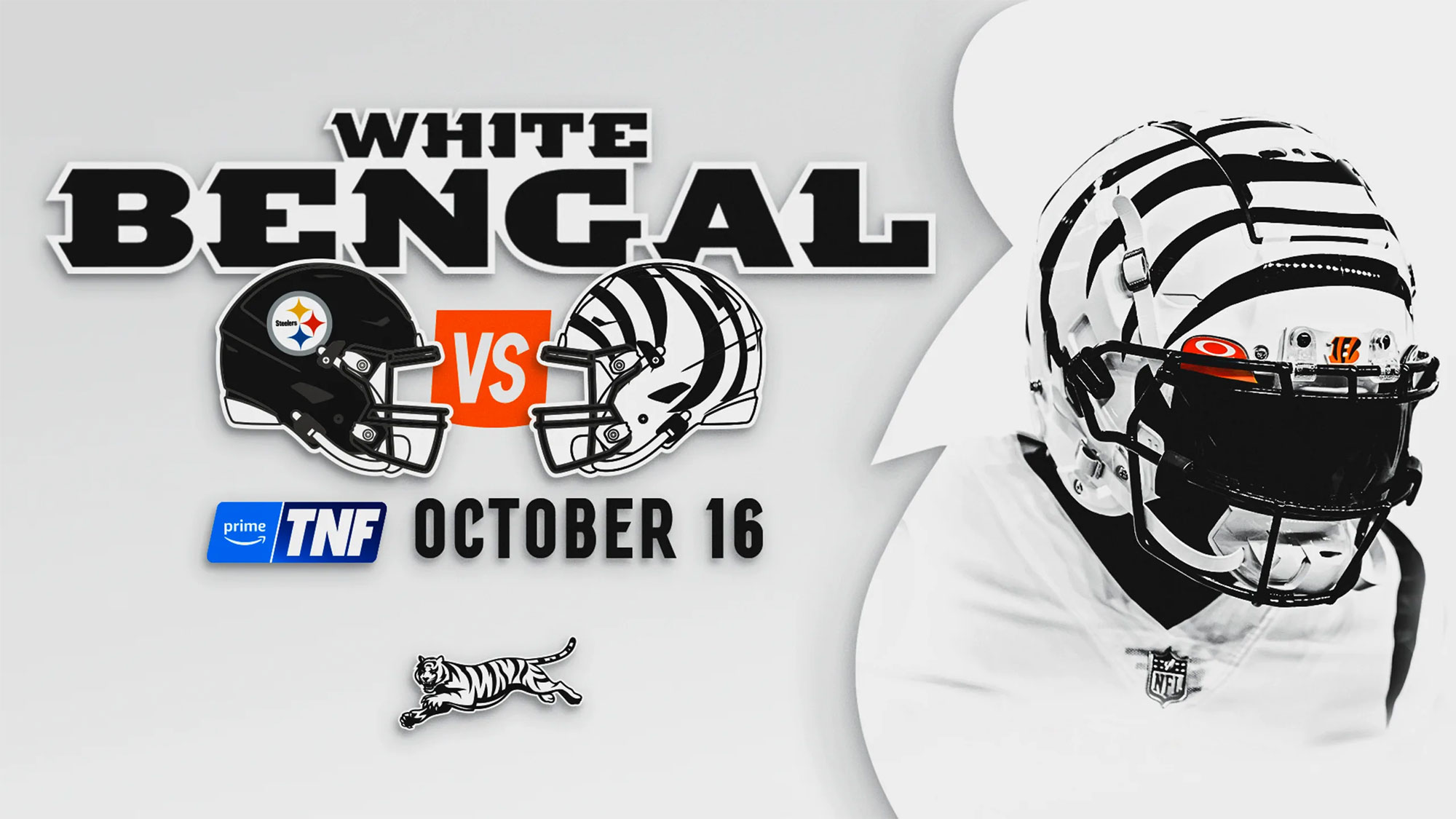Cincinnati Bengals To Wear "White Bengal" Alternate Uniforms Against Pittsburgh Steelers