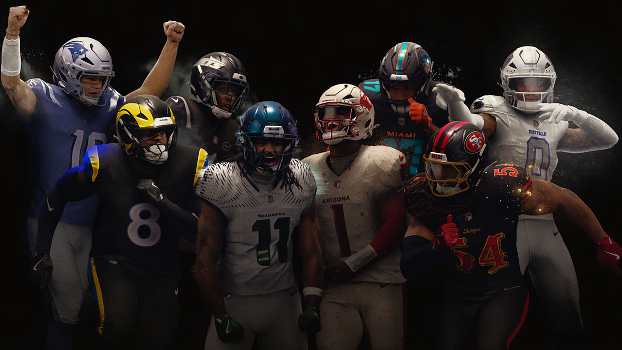 NFL, Nike Unveil New "Rivalries" Uniforms For AFC East, NFC West