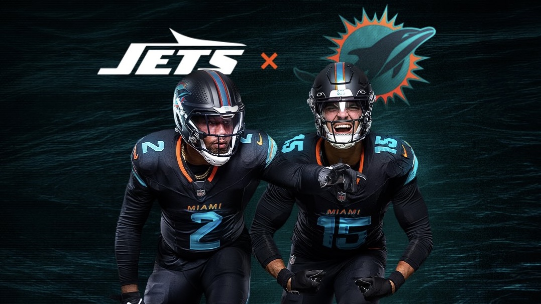 Miami Dolphins Wearing New Nike "Rivalries" Uniforms On Monday Night Football