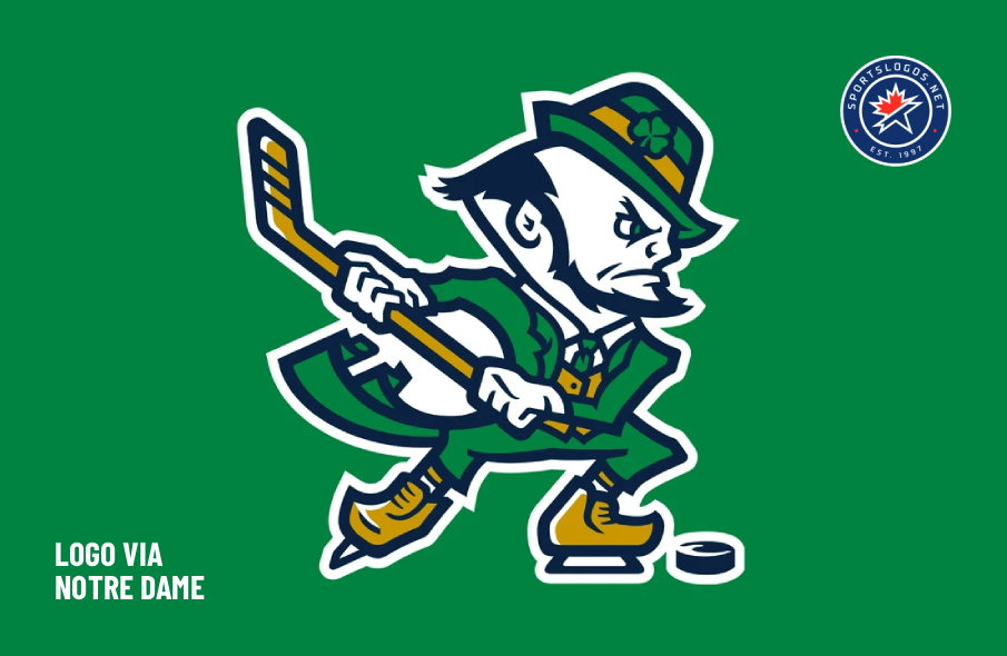 Notre Dame Releases Hockey Leprechaun Logo, Puts It on New Alternate Sweater