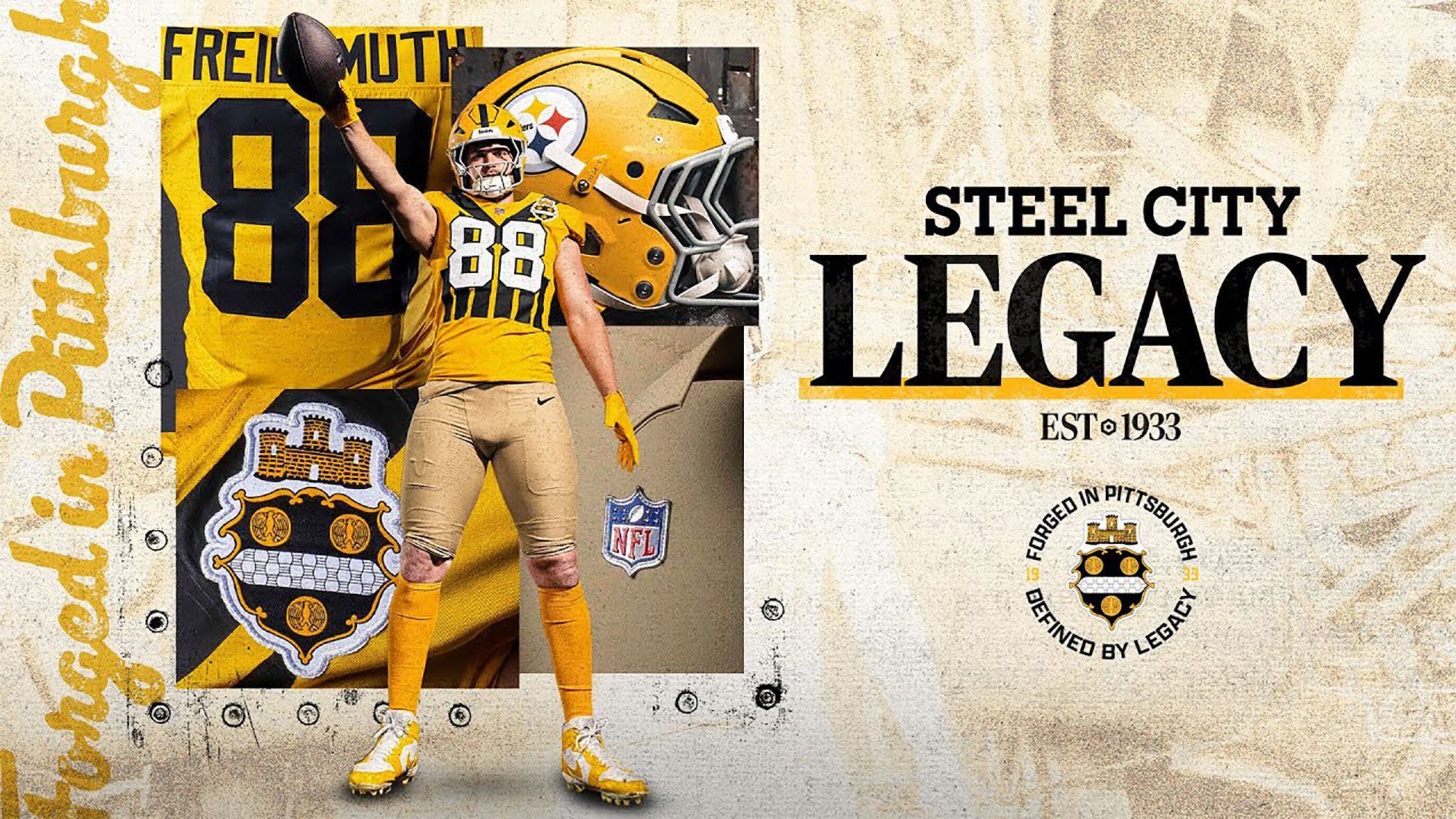 Pittsburgh Steelers To Wear 1933 Throwback Uniforms With New Gold Helmets On Sunday Night Football
