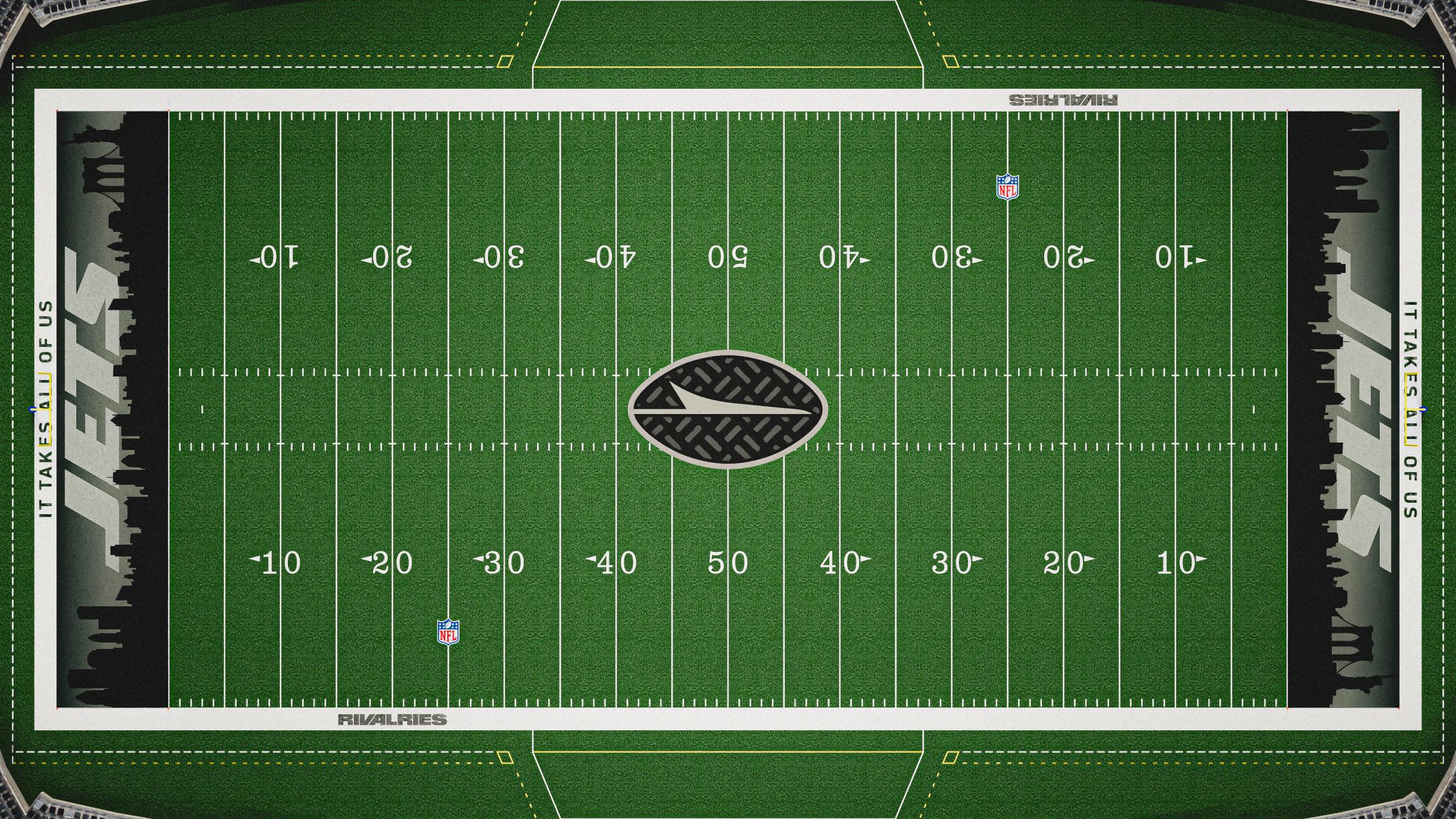 New York Jets Unveil Gotham City-Inspired "Rivalries" Field Design